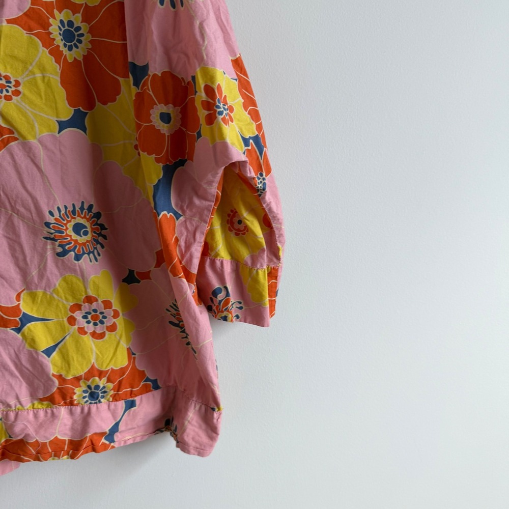 Zara Print Kimono Style Long Sleeve Blouse Size XXL - Picture 6 of 10